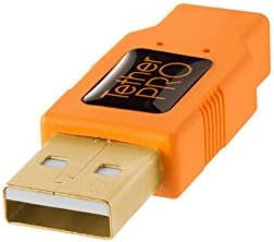 כלים לקשר Tetherpro USB 2.0 ל- MINI-B כבל 5 פינים | להעברה מהירה וחיבור בין מצלמה למחשב | כתום נראות